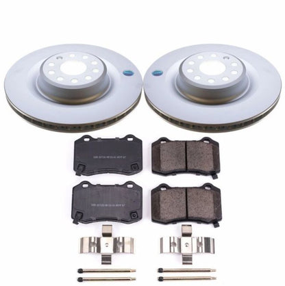 Power Stop 12-16 Tesla Model S Rear Z17 Evolution Geomet Coated Brake Kit PowerStop