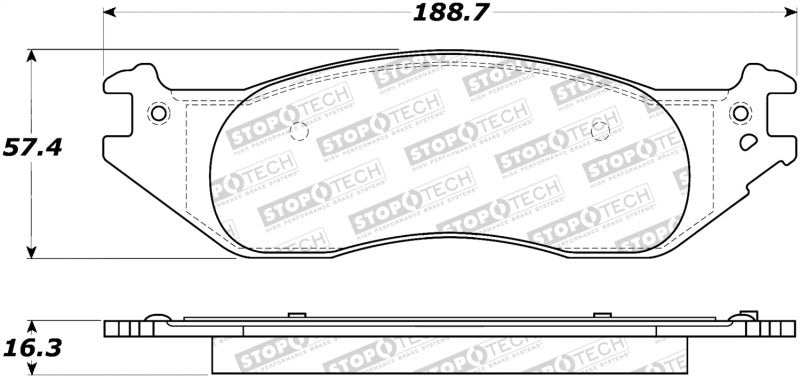 StopTech Premium Ceramic Brake Pads - 308.10450