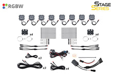 Load image into Gallery viewer, Diode Dynamics Stage Series SXS Rock Light Installer Kit - RGBW M8 w/Controller (8-pack)