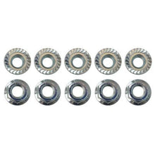 Load image into Gallery viewer, Moroso Zinc Serrated Flange Nuts - M8 X 1.25 (10 Pack)