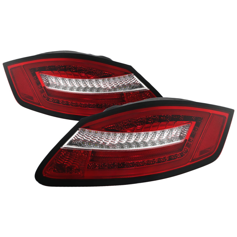 Spyder Porsche 987 Cayman 06-08 / Boxster 05-08 LED Tail Lights - Red Clear ALT-YD-P98705-LED-RC SPYDER