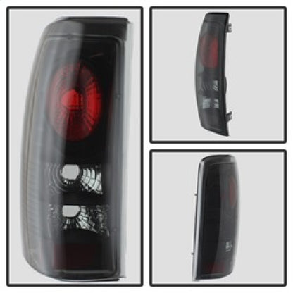 Spyder Chevy Silverado 1500 99-02 (Not Fit Stepside) Euro Style Tail Lights Blk Smke ALT-YD-CS99-BSM SPYDER
