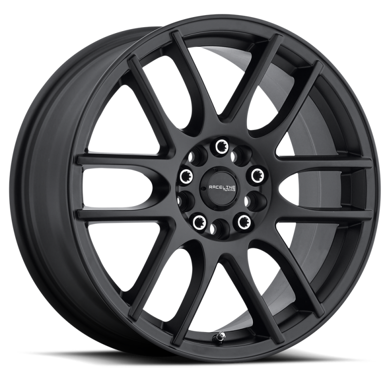 Raceline 141B Mystique 15x7in / 4x100/4x108 BP / 40mm Offset / 72.62mm Bore - Satin Black Wheel