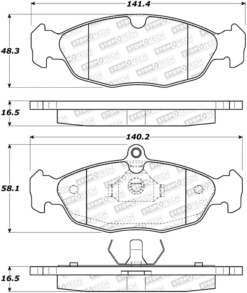 StopTech Premium Ceramic Brake Pads - 308.06880