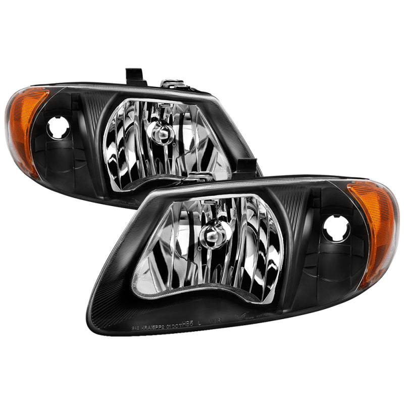 Xtune Chrysler Voyager & Grand Voyager 01-03 Crystal Headlights Black HD-JH-DCA01-AM-BK SPYDER