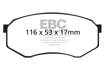 EBC YellowStuff Front Brake Pads - DP41317R EBC