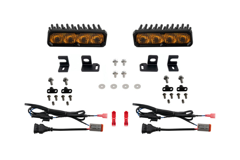 Diode Dynamics 2024-2026 Toyota 4RunnerTacoma/4Runner Fog SS6 Sport LED Kit Yellow 3000K