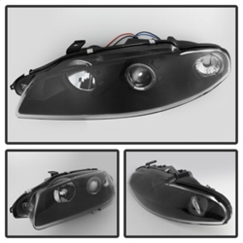 Spyder Mitsubishi Eclipse 97-99 Projector Headlights LED Halo Black High H1 Low H1 PRO-YD-ME97-HL-BK SPYDER