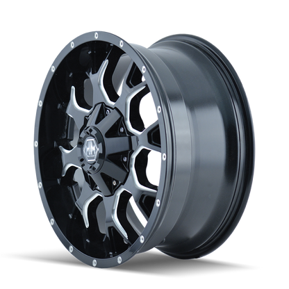 Mayhem 8015 Warrior 20x9 / 8x170 BP / 0mm Offset / 125.2mm Hub Gloss Black Milled Wheel