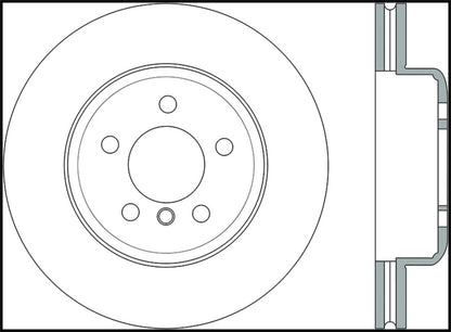 StopTech 11-15 BMW 535i/535xi/ 12-15 640i Front Right Drilled Sport Brake Rotor Stoptech