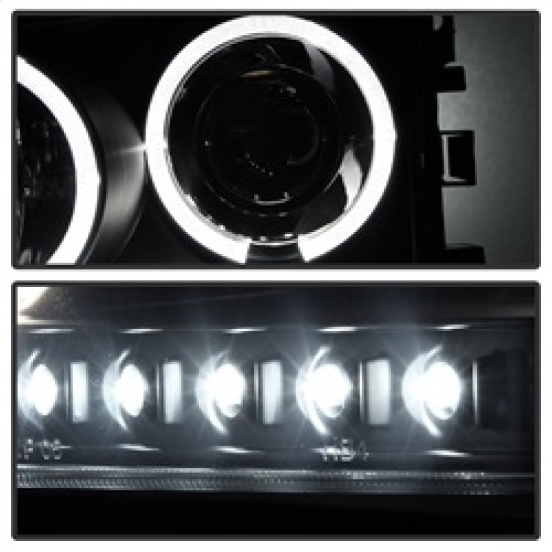 Spyder Dodge Charger 06-10 Projector Headlights Halogen- LED Halo LED Blk Smke PRO-YD-DCH05-LED-BSM SPYDER