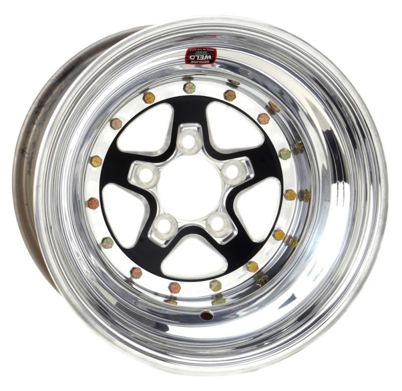 Weld Alumastar 2.0 15x10 / 5x4.5 BP / 4in. BS Polished Wheel - Black Non-Beadlock