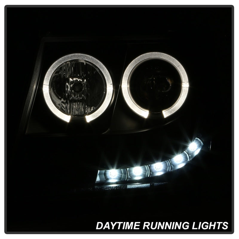 Spyder Chevy Suburban 1500 07-14 Projector Headlights LED Halo LED All Black PRO-YD-CSUB07-HL-BKV2 SPYDER
