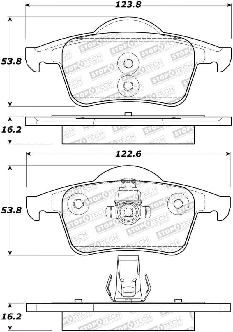 StopTech Performance 99-06 Volvo S80 Rear Brake Pads Stoptech