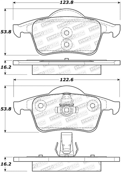 StopTech Performance 99-06 Volvo S80 Rear Brake Pads Stoptech