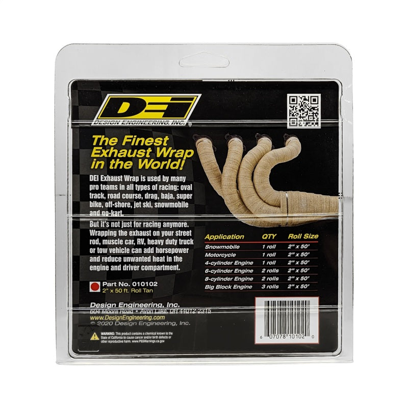 DEI Exhaust Wrap 2in x 50ft - Tan