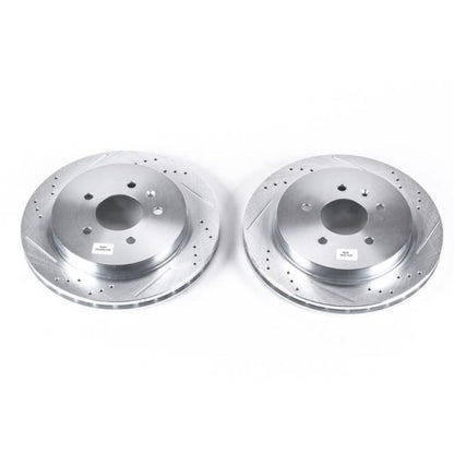 Power Stop 03-07 Cadillac CTS Rear Evolution Drilled & Slotted Rotors - Pair PowerStop