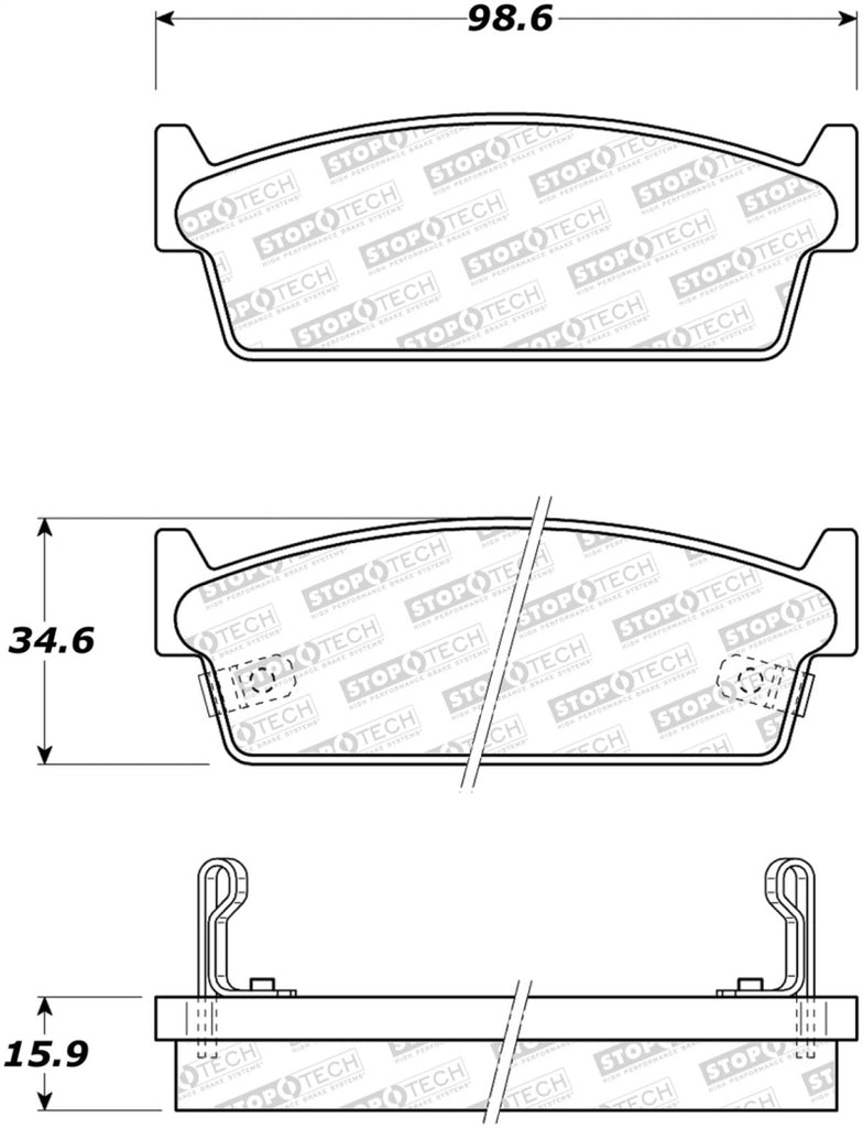 StopTech Premium Ceramic Brake Pads - 308.04790