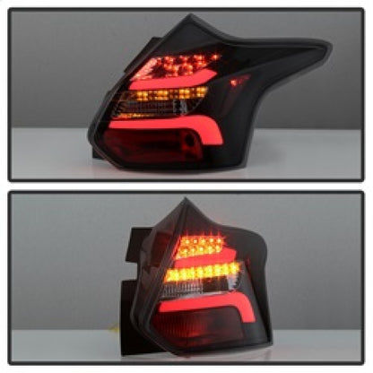 Spyder 12-14 Ford Focus 5DR LED Tail Lights - Black Smoke (ALT-YD-FF12-LED-BSM) SPYDER