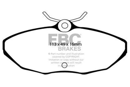 EBC YellowStuff Rear Brake Pads - DP41221/2R EBC