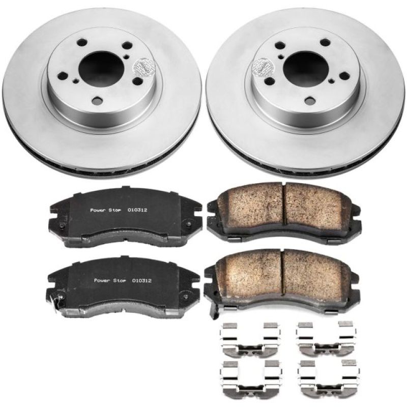 Power Stop 93-96 Subaru Impreza Front Z17 Evolution Geomet Coated Brake Kit PowerStop