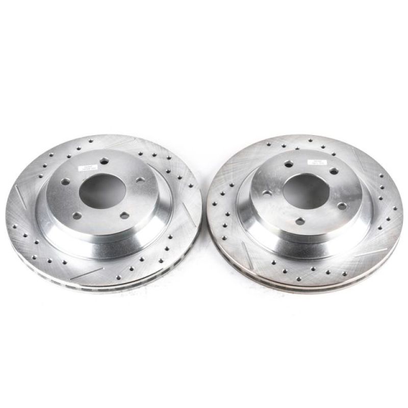 Power Stop 88-95 Chevrolet Corvette Front Evolution Drilled & Slotted Rotors - Pair PowerStop