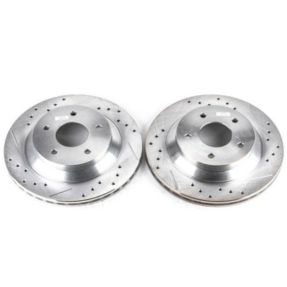 Power Stop 88-95 Chevrolet Corvette Front Evolution Drilled & Slotted Rotors - Pair PowerStop
