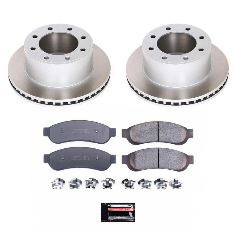 Power Stop 07-10 Ford F-350 Super Duty Rear Semi-Coated Rotor Kit PowerStop