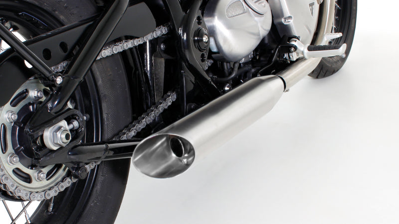 Remus 2017 Triumph Bonneville Bobber (Euro 4) Custom Slash Cut Stainless Steel Slip On - Right Side Remus