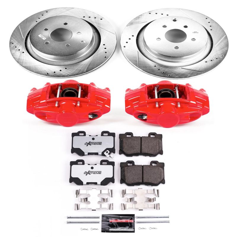 Power Stop 09-13 Infiniti FX50 Rear Z26 Street Warrior Brake Kit w/Calipers PowerStop