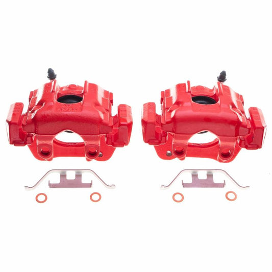 Power Stop 04-10 BMW X3 Rear Red Calipers - Pair PowerStop