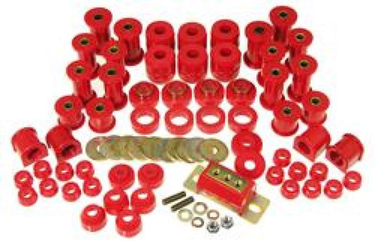 Prothane Total Vehicle Suspension Bushing Kit for 1987–1996 Jeep Wrangler YJ w/Trans Mount, Red – 1-2009