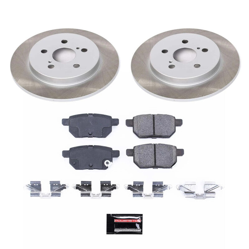 Power Stop 17-22 Toyota Prius Prime Rear Semi-Coated Rotor Kit PowerStop