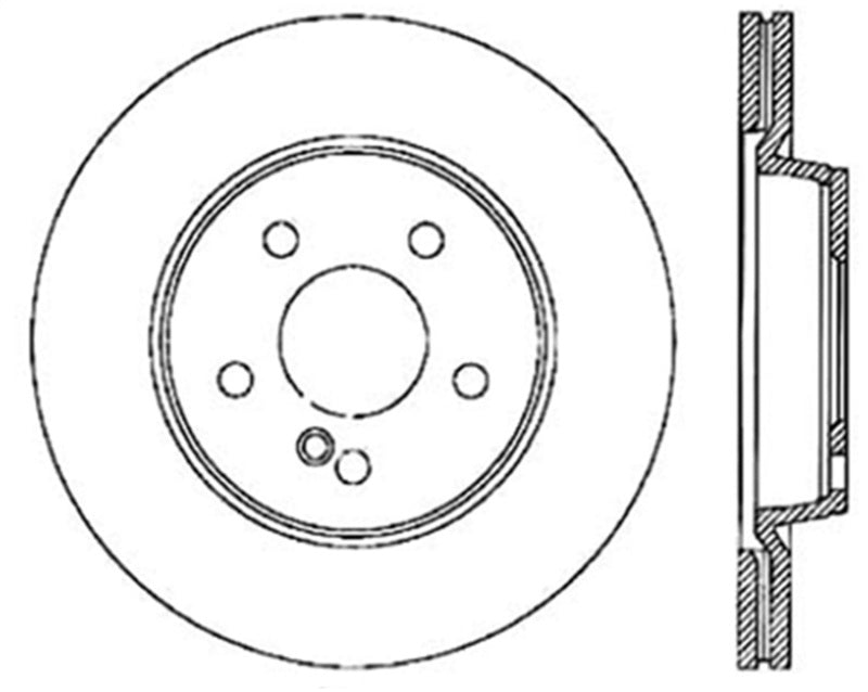 StopTech 05-09 MB CLS500/CLS550 / 04-13 ES320/ES350 / 03-09 E500/E550 Rear Drilled Brake Rotor Stoptech