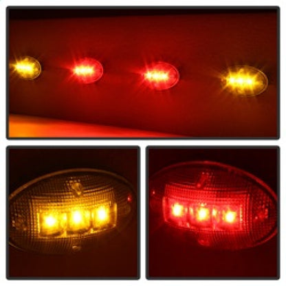 Xtune Ford Superduty F250-F550 99-10 Dually Fender LED Side Fender Lights Clear ACC-LED-FDSD99-SL-C SPYDER
