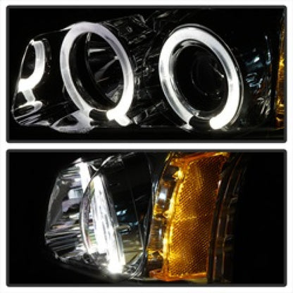 Spyder Chevy Silverado 1500 03-06 Projector Headlights LED Halo LED Ambr Reflctr Ch PRO-YD-CS03-AM-C SPYDER