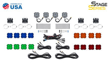 Load image into Gallery viewer, Diode Dynamics Stage Series SXS Rock Light Installer Kit, RGBW M8 w/Controller (4-pack)