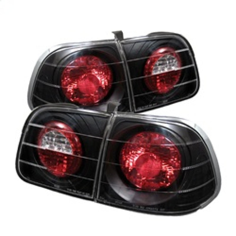 Spyder Honda Civic 99-00 4Dr Euro Style Tail Lights Black ALT-YD-HC99-4D-BK SPYDER