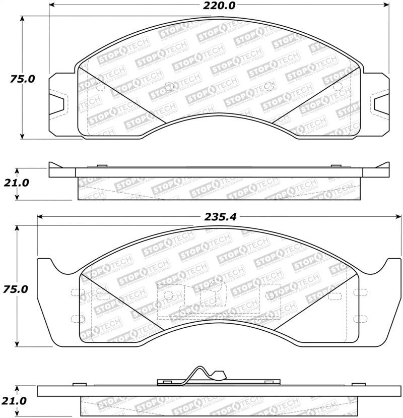 StopTech Premium Ceramic Brake Pads - 308.04110