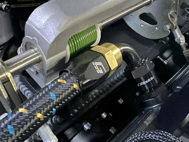 GReddy AN12 45 DEGREE HOSE END SWIVEL BLACK/GOLD ANODIZED