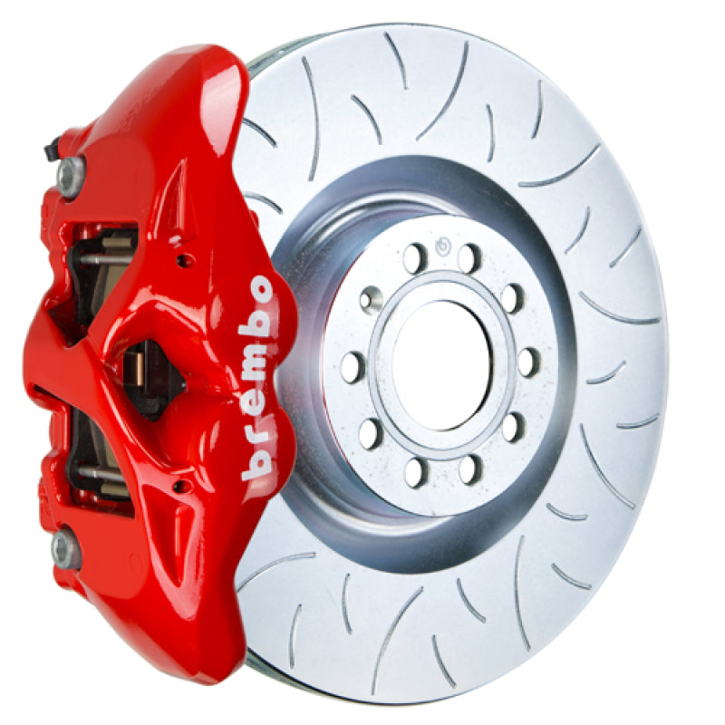 Brembo 05-10 Jetta GLI Front GT BBK 4 Piston Cast 345x30 1pc Rotor Slotted Type3-Red Brembo
