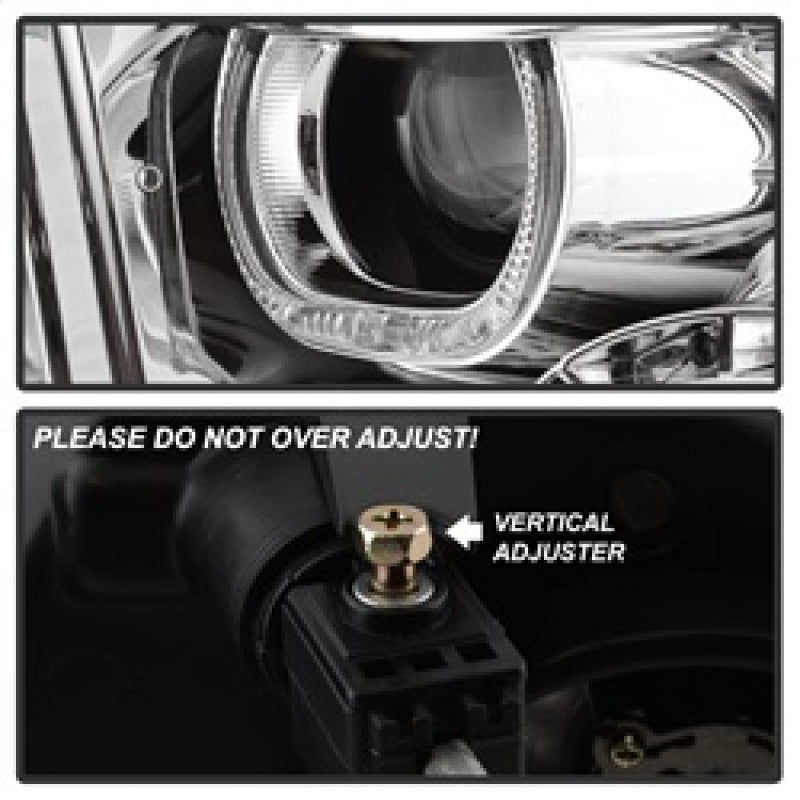 xTune Dodge Ram 2009-2014 Halo LED Projector Headlights - Chrome PRO-JH-DR09-CFB-C SPYDER