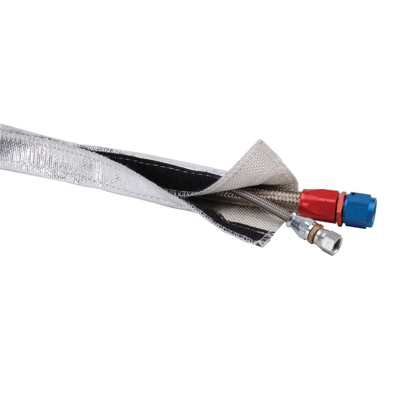 DEI Heat Shroud 3/4in I.D. x 3ft - Aluminized Sleeving-Hook and Loop Edge DEI