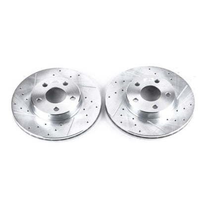 Power Stop 90-98 Buick Skylark Front Evolution Drilled & Slotted Rotors - Pair PowerStop