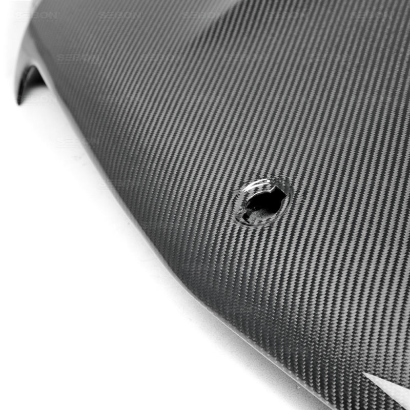 Seibon GT-style carbon fiber hood for 2012-2014 Mercedes Benz C-class (Does not fit C-63) - HD1112MBW204-GT