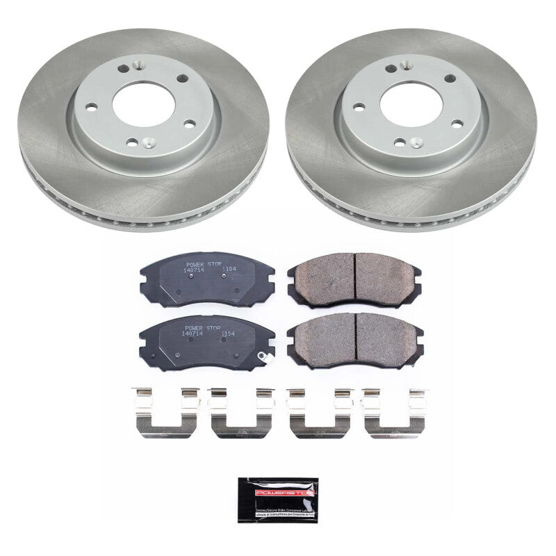 Power Stop 04-06 Hyundai Tiburon Front Semi-Coated Rotor Kit PowerStop