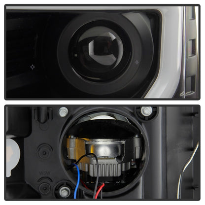 Spyder Ford F150 13-14 Xenon Model Only Light Bar Projector Headlights Blk PRO-YD-FF15013PL-SEQ-BK SPYDER