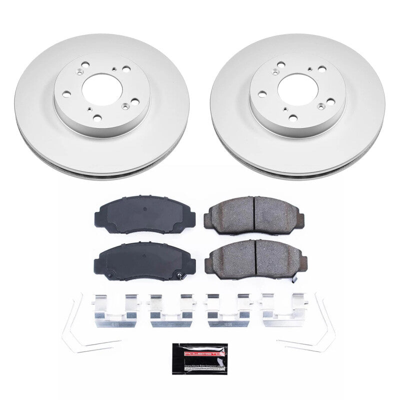 Power Stop 06-11 Honda Civic Front Z17 Coated Brake Kit PowerStop