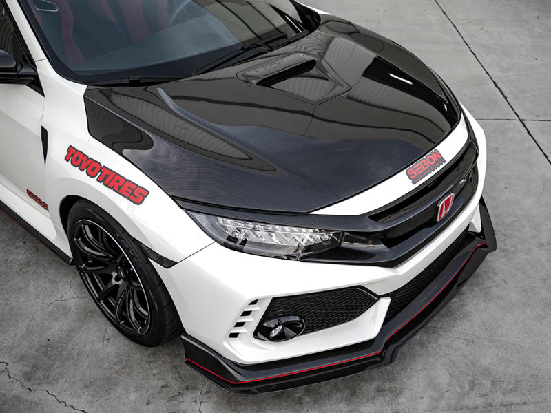 Seibon OE-style carbon fiber hood for 2017-2021 Honda Civic Type R - HD17HDCVR-OE