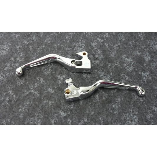 Bikers Choice 04-13 XL Chrome Slotted Lever Set - 482717